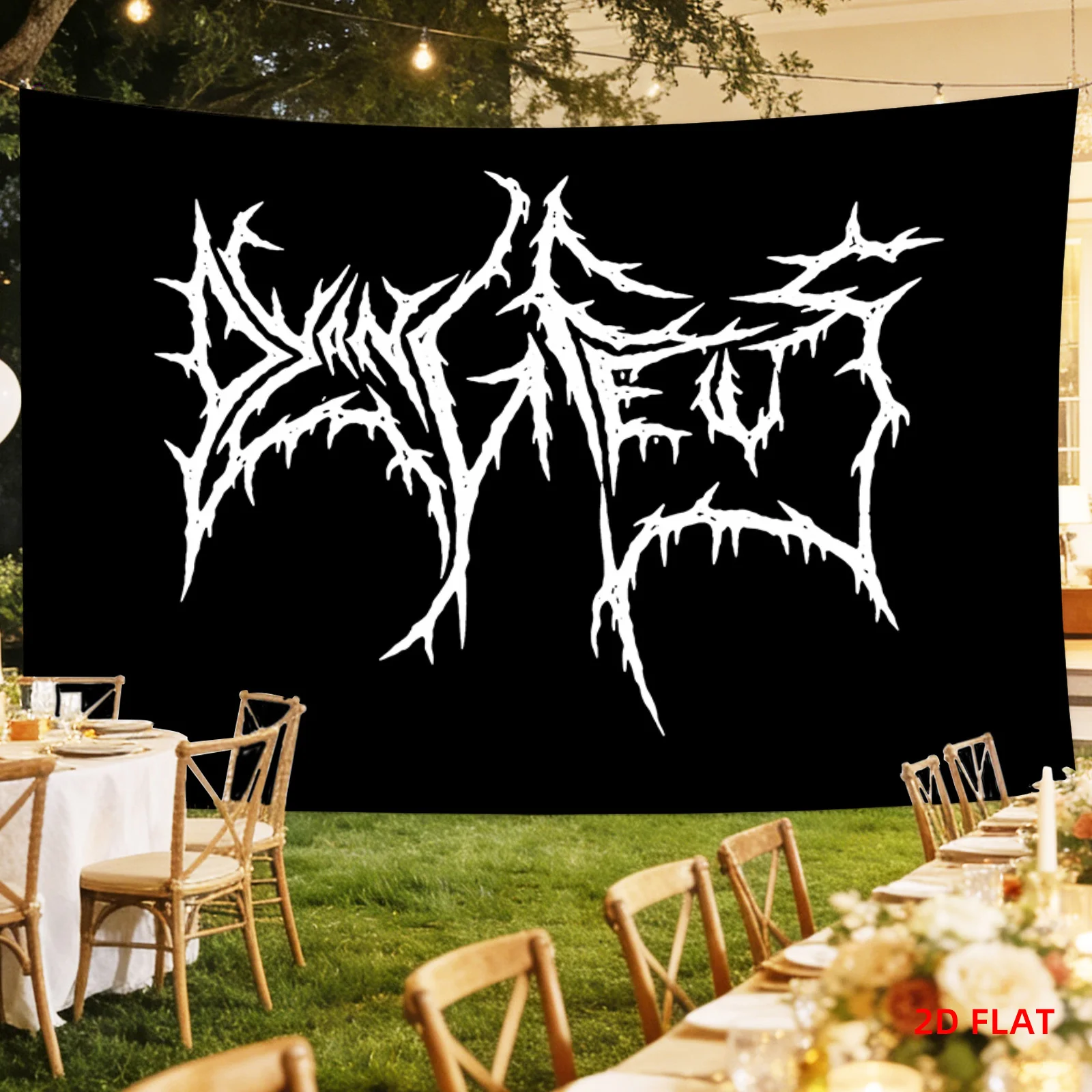 1PC Heavy Metal Band Logo Tapestry with Sharp Edges & Intricate Design, Perfect Wall Decor for Living Room Decoration