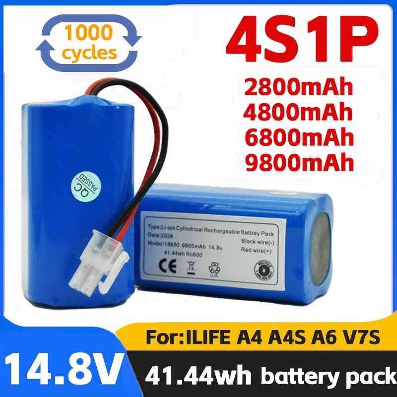 4S1P New 14.8V 2600mAh Li-ion Battery Pack,For XIAOMI MIJIA Mi Robot Vacuum-Mop XiaoMi G1 MJSTG1, SKV4136GL  R30 R35 ILIFEA4S