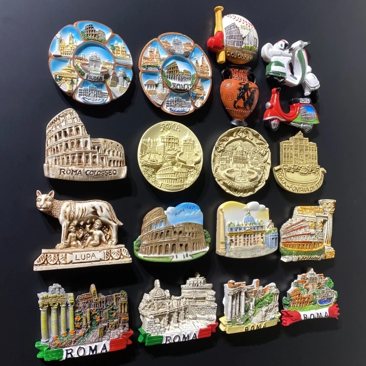 Italian Roman Landmark Architecture Fridge Magnets Hungary Magnetick Refrigerator Stickers Souvenir Travel Gift Home Decoration