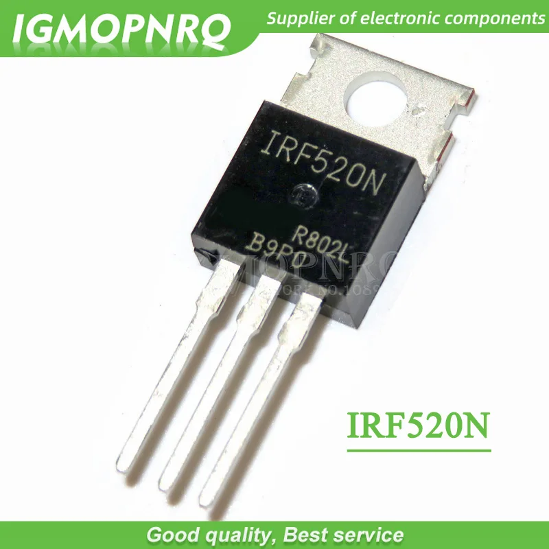 10 sztuk IRF520 TO-220 IRF520N TO220 IRF520NPBF nowość