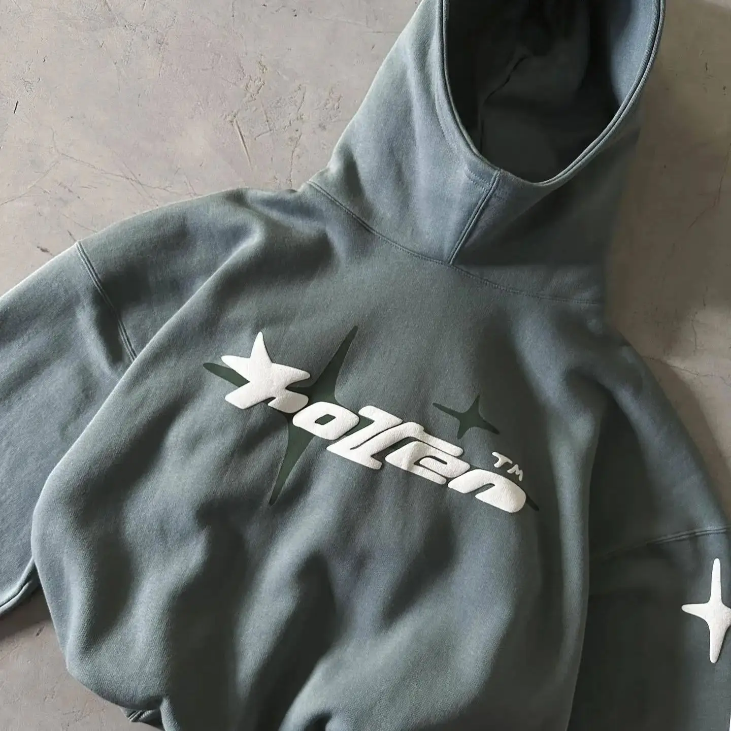 هوديي فضفاض للرجال والنساء من Street Y2K مطبوع عليه حروف نجمة كاجوال بتصميم عصري برقبة عالية #6