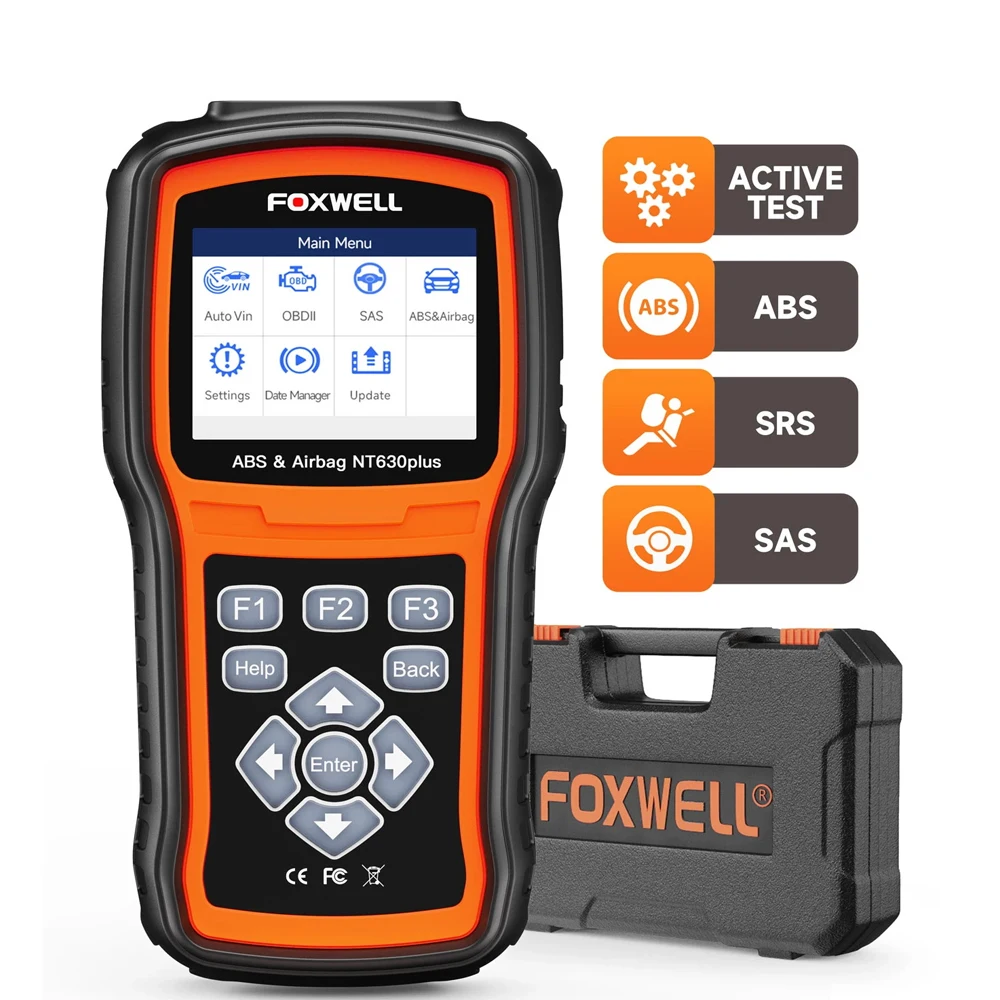 Автомобильный сканер Foxwell NT630 Plus OBD2, считыватель кодов, ABS, SRS, сброс, активный тест, OBD 2, Автомобильные диагностические инструменты