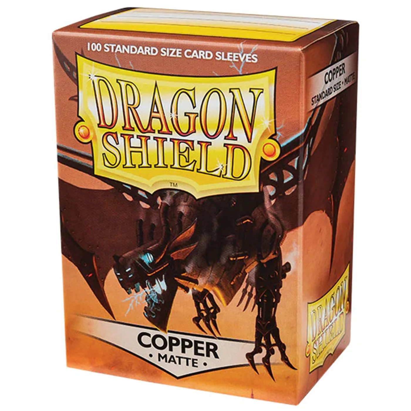 

100 PCS/BOX Matte Copper Dragon Shield Cards Sleeves Standard Size 66x91mm