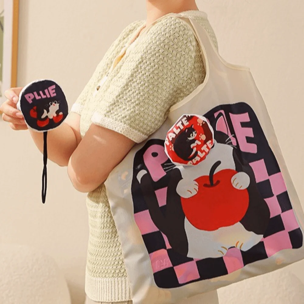New Cartoon Animals Shopping Bag Lightweight Large Capacity Supermarket Bag Cute Foldable Eco-Friendly Bag Daily Use