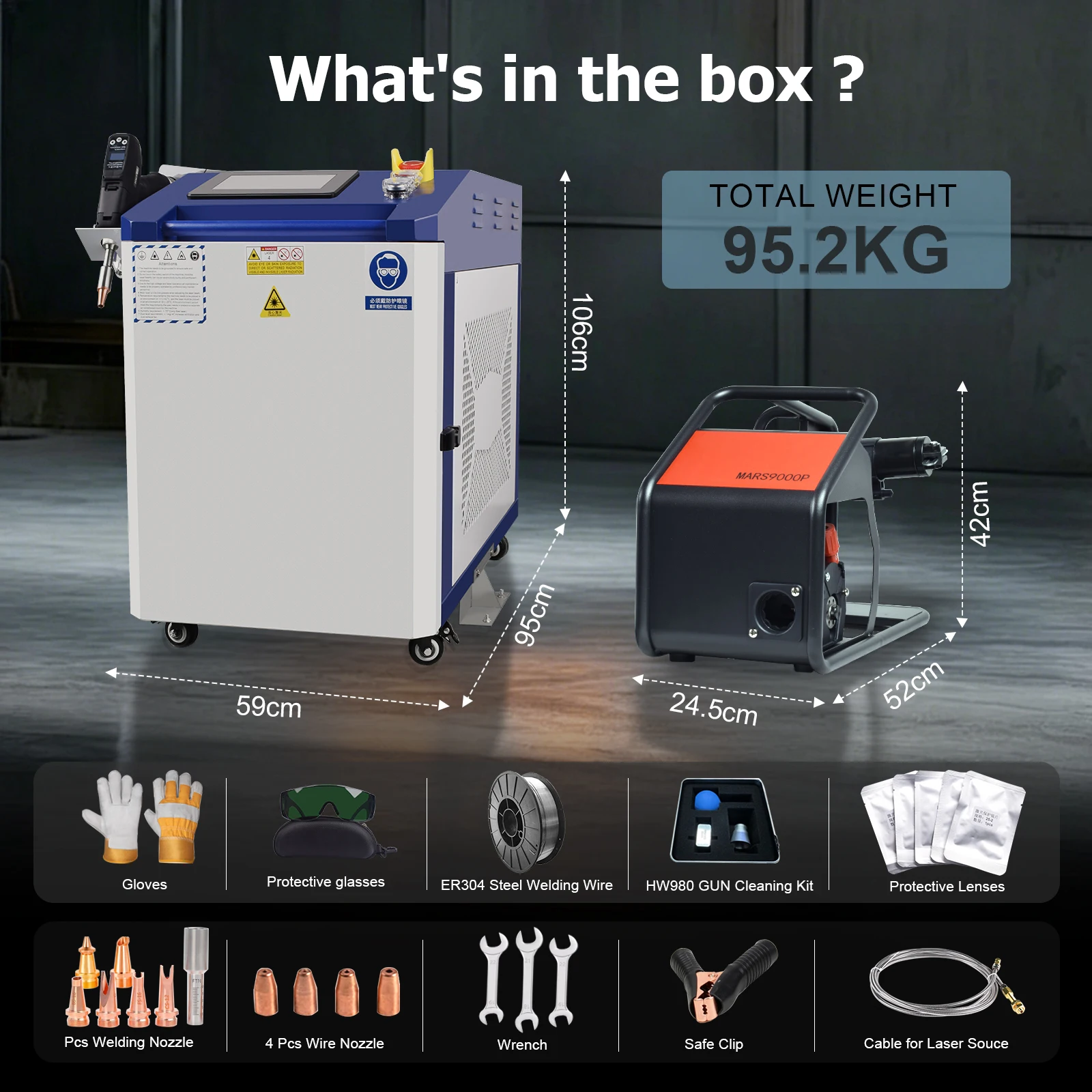 Portable 4 IN 1 Laser Welder Fiber Laser Welding Machine Car rust cleaning, metal rust removal 1200W Laser Welding Cutting Cleaning Soldering Machine