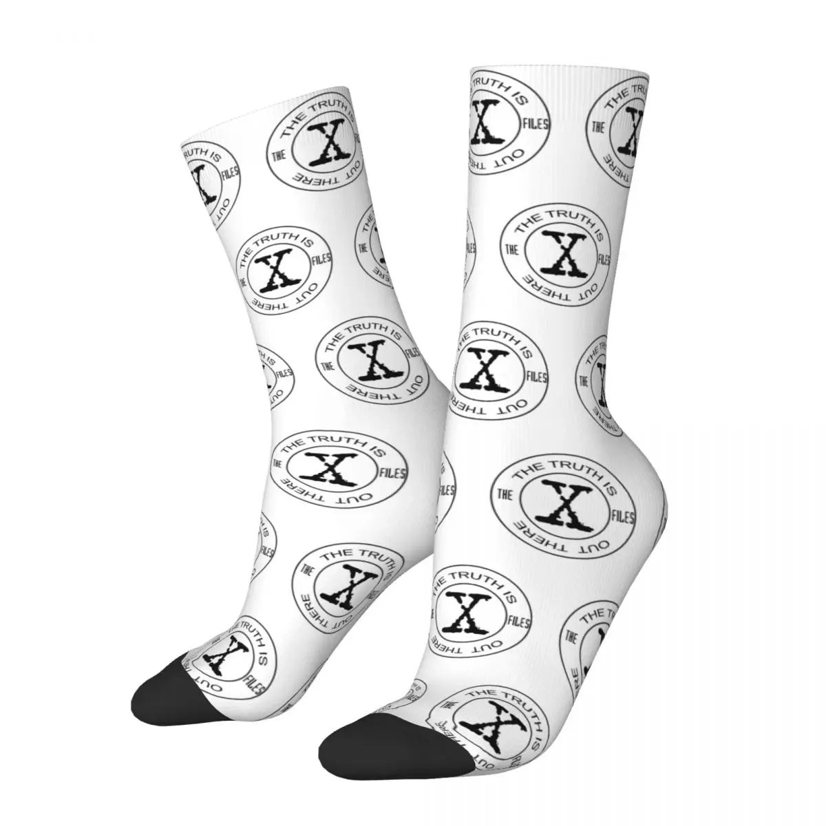 Funny X-Files The Truth Is Out There Design Print Socks Merchandise All Seasons Soft Crew Socks Non-slip