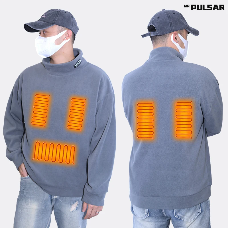 

Heatable Three Modes Adjustable High Collar Design Windproof Sweater 2025 Latest Model Comfortable Warm Knitwear for All Seasons