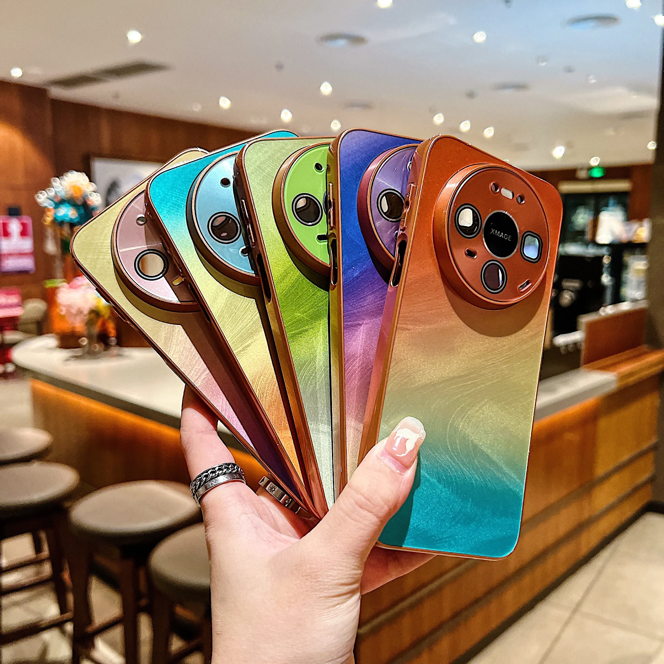 

Shockproof Gradient Color Hard Back Case for Huawei Mate 80 Mate80 Pro Max, Slim Built-in Camera Protection Cover Funda Conque