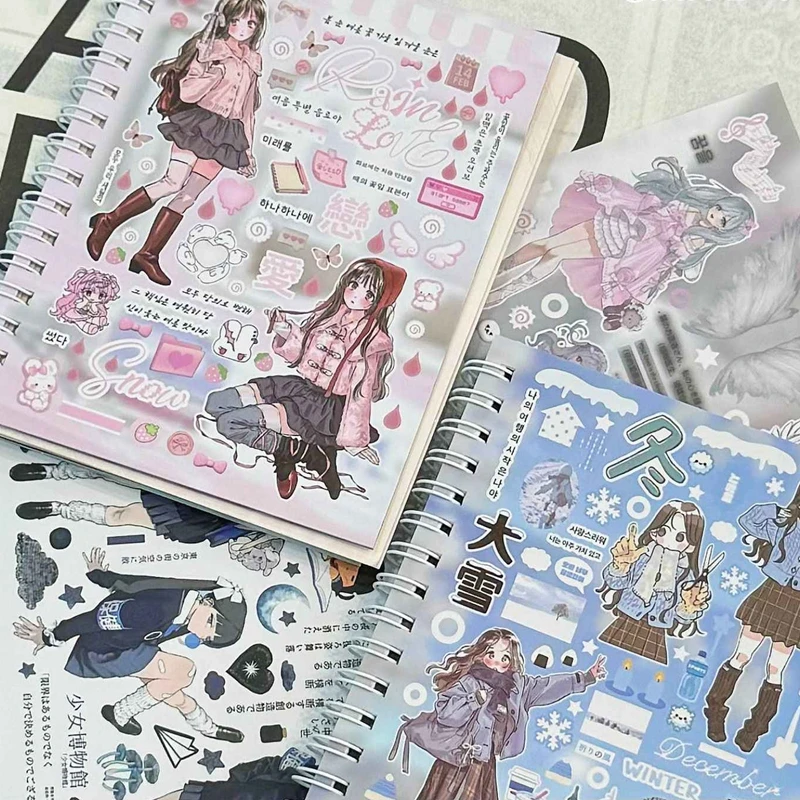 

30 страниц Y2K милый персонаж девушка наклейка книга Kawaii наклейки для скрапбукинга журнал декоративная наклейка школьные канцелярские принадлежности подарок