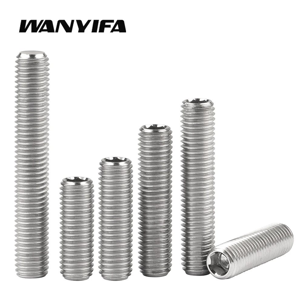 Wanyifa 4pcs M7 Titanium Headless Screw Allen Head Hex Hexagonal Bolts for Bicycle Motorcycles Fasteners