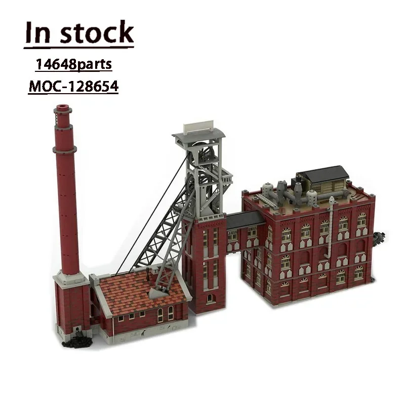 

MOC-128654 Giant Vintage City Architecture Street View Coal Mine Assembly Splicing Building Block Model 14648Parts Kids Toy Gift