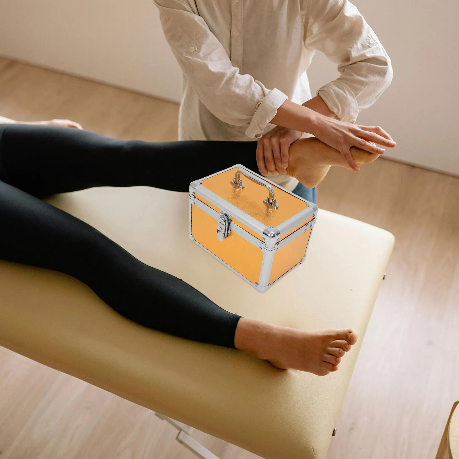 صندوق أدوات معدني صندوق تخزين منظم متعدد الطبقات مع مقبض صندوق أدوات محمول من سبائك الألومنيوم لرحلة ورشة العمل المنزلية في الهواء الطلق #1