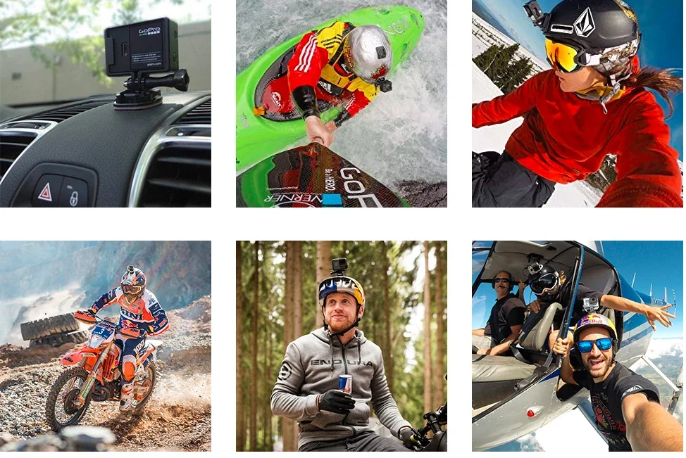Für GoPro Hero 12 11 Helm selbstklebende klebrige Halterungen flach gebogen 3M Halterung für GoPro 11 10 9 8 7 6 5 Insta360 X3 DJI Action Kamera – Detail 1