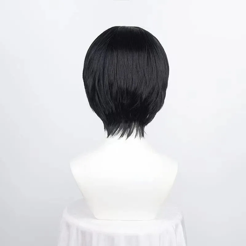 Cyhokage ninja rock lee peruca cosplay sintética curta reta peruca anime coser comer fibra resistente peruca de alta qualidade parte do dia das bruxas