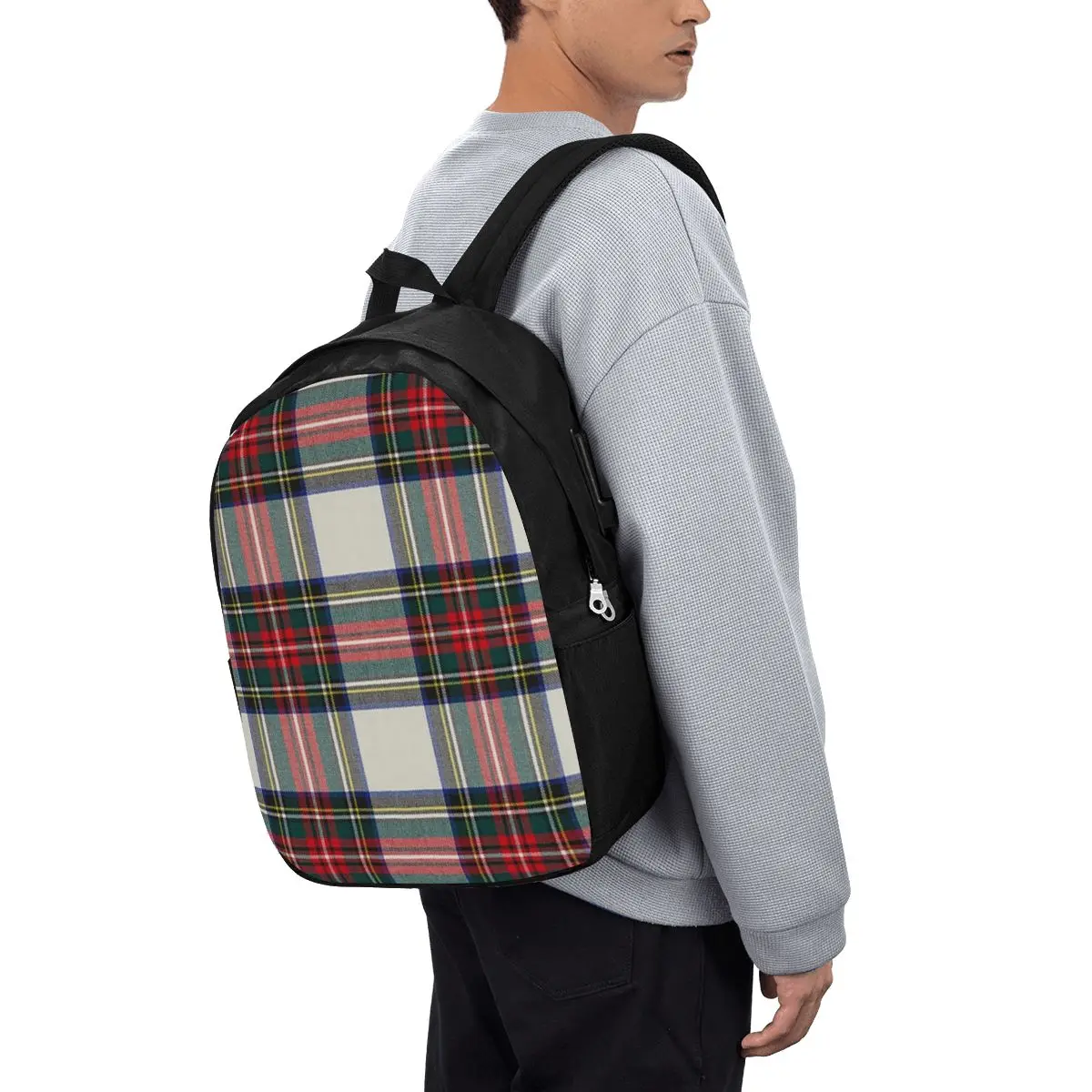 Stewart Dress Scottish Tartan Backpack Travel Notebook Bag Computer College Student School Bag Laptop Shoulder Bags for MenWomen