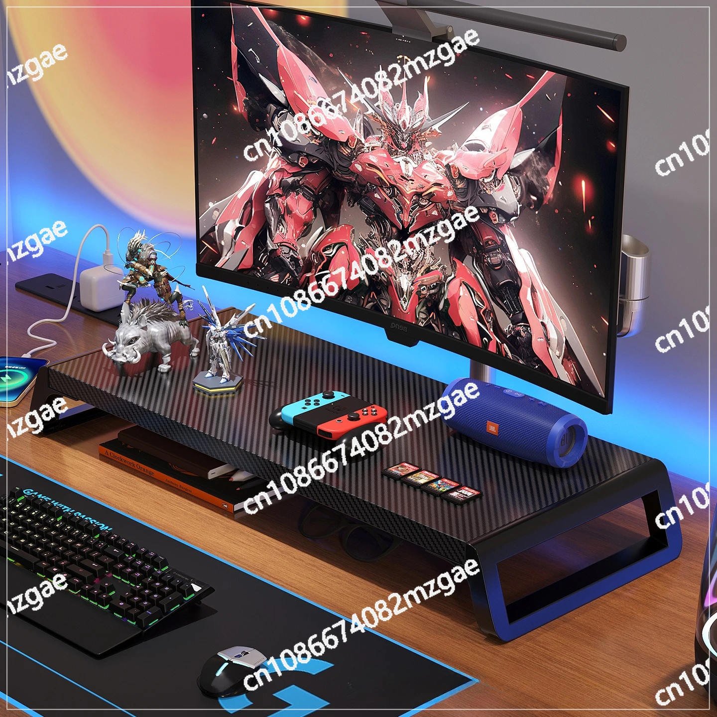 support-de-bureau-pour-ecran-d'ordinateur-support-de-bureau-etagere-de-rangement-de-bureau