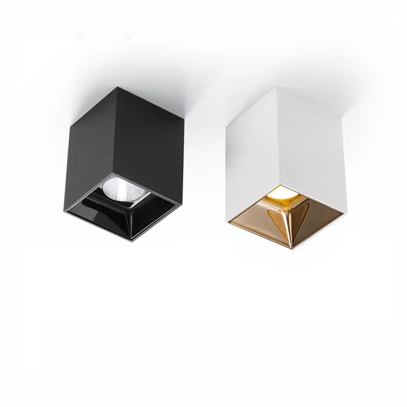 Surface Mounted Dimmable Square COB Ceiling LED Lamp Chip RA90 7W/12W/15W Downlight Spot Light Indoor Lighting AC90-260