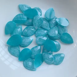 New 60pcs 10*14 mm water droplet shape of the peacock's bud resin stone, flat back rhinestone buttons wedding scrapbook.