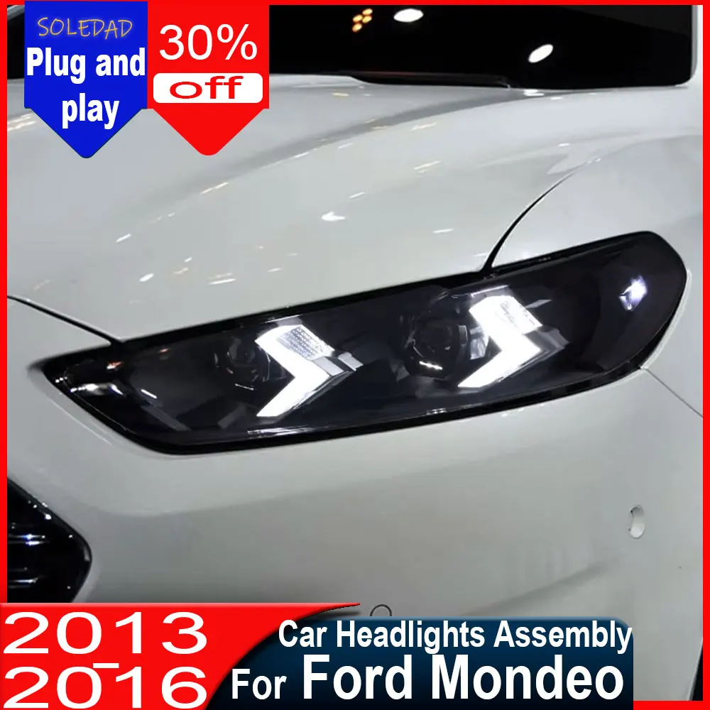 Car headlights For Ford Fusion Mondeo 2013 2014 2015 2016 2017 2018 2019 2020 Head Lamp LED Front Light Automotive Accessories