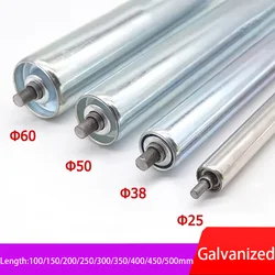 Roller Conveyor Galvanized/Stainless Steel Dia25/38/50/60mm Len100,150,200,250,300,350,400,450,500,550,600mm Custom