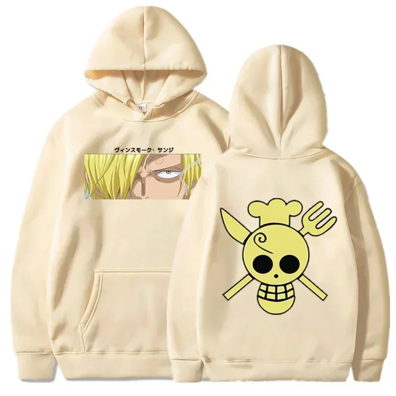 Sweats à capuche College Anime japonais, sweat à capuche Sanji Heren Dames, Harajuku Ontmoette Lange Mouwen, pulls décontractés respirants crânes