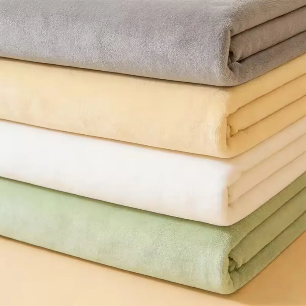 Queen Size Bed Flat Sheet - Soft Plain Solid Color Milk Velvet Top Sheets Double Bed with Pillowcase for Home Bedding Decoration
