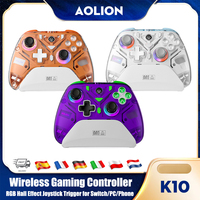Aolion K10 Wireless Gamepad RGB Hall Effect Joystick Trigger Video Gaming Controller with Charging Dock for Switch/PC/Phone