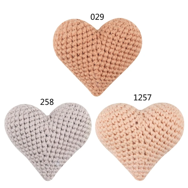 Hearted-shaped Crochet Knitting Beads Colorful DIY Baby Pacifier Chain Teether K5DD