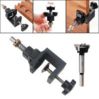 Hinge Clamp 35mm Puncher Aluminum Alloy Hole Drill Jig Drilling Guide Locator for Door Installation Woodworking