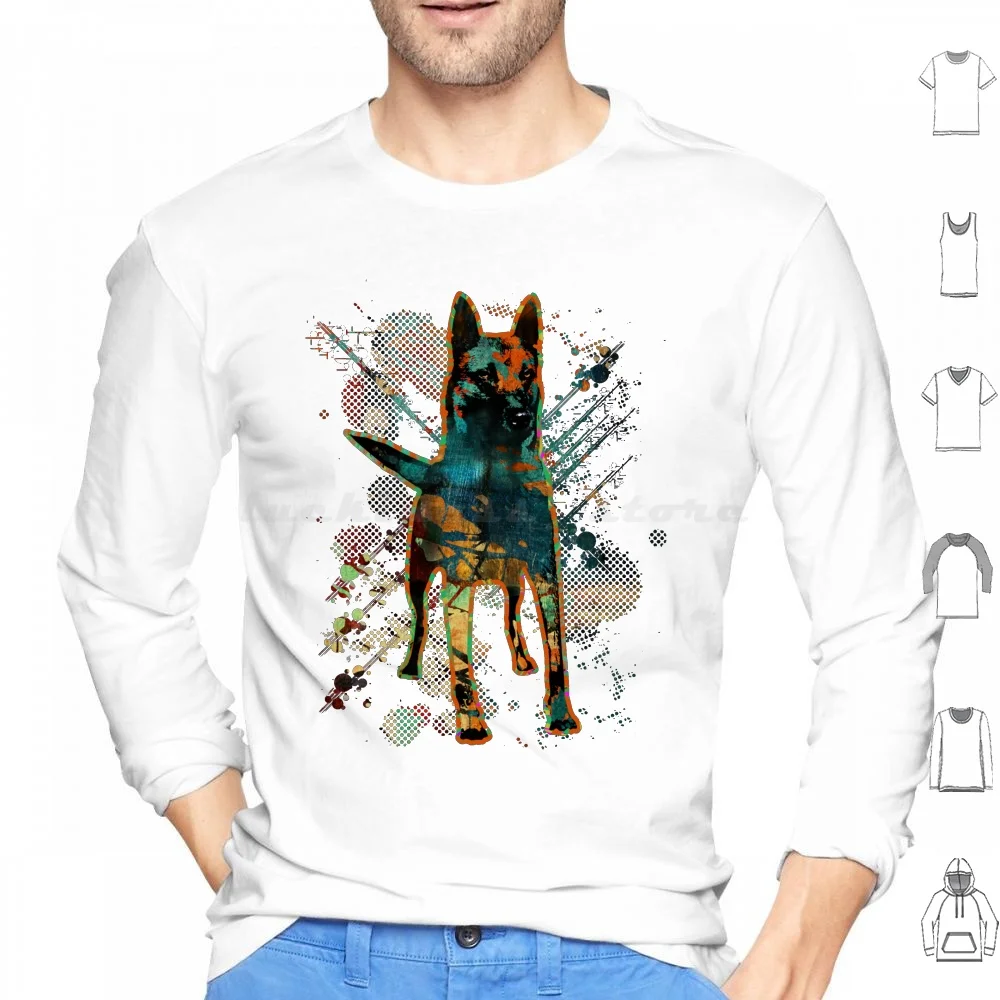 Belgian Shepherd-Malinois Hoodie cotton Long Sleeve Malinois Malinois Dog Belgian Shepherd Belgian Malinois Mali