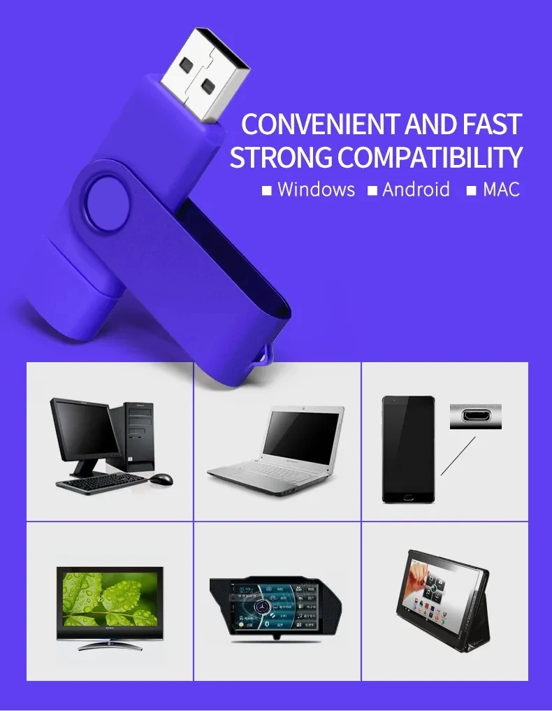 USB 플래시 드라이브 OTG 펜 드라이브, USB 스틱, 2 in 1 고속 펜 드라이브, USB 2.0 플래시 디스크, PC, 자동차, TV, 휴대폰 U 디스크, 128GB, 64GB, 32GB