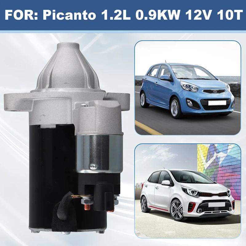 0.9KW 12V 10T Car Starter Motor 36100-04300 36100-04700 36100-03101 36100-03401 36100-03402 For Kia Picanto 1.2L