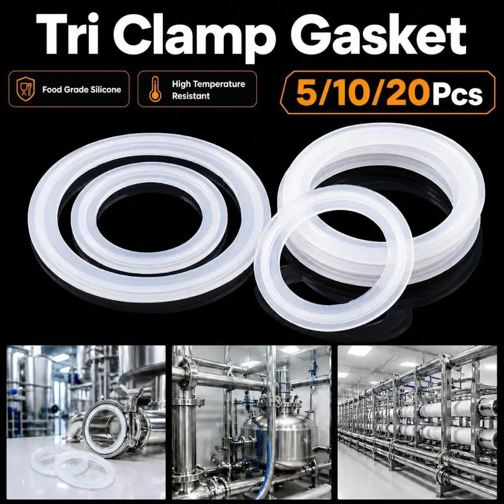 Durable Silicone Tri Clamp Gasket Transparent High Temperature Resistant TC Clamp Seal Food Grade Sanitary Gasket