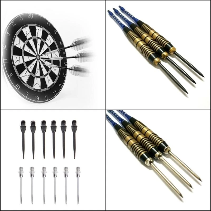 G6DE 6pcs Replaceable Steel Tip Professional 2BA Thread Darts Needle Acces
