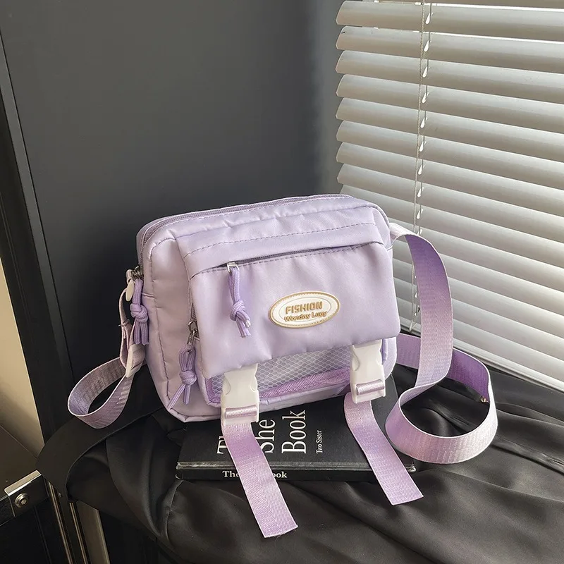 

Холщовая женская сумка через плечо, маленькая корейская модная мини-сумка через плечо для телефона, 2025 г., студенческие тканевые женские сумки