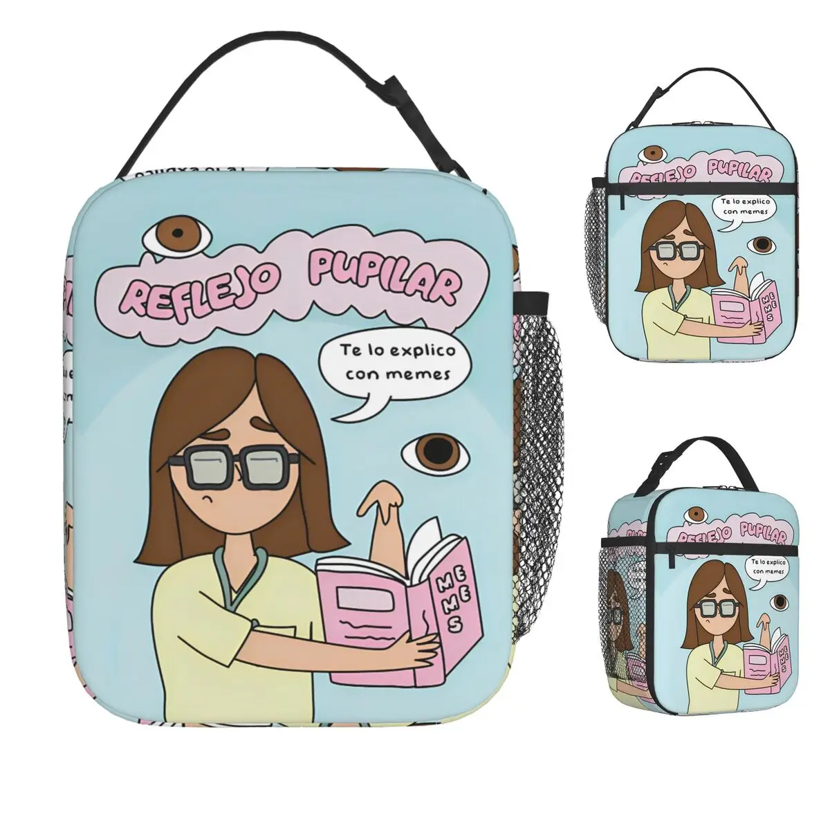

Enfermera En Apuros Lunch Bag Portable Zipper Lunch Box Beach Graphic Design Cooler Bag Fashion Waterproof Thermal Tote Handbags