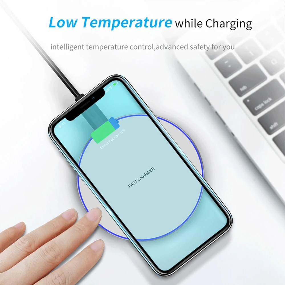 LEEOUDA Fast Wireless Charger For Samsung S22 S21 Note 20 Type C Charging Pad for iPhone 14 13 12 11 XS XR X 8 Airpods 3 Pro 2