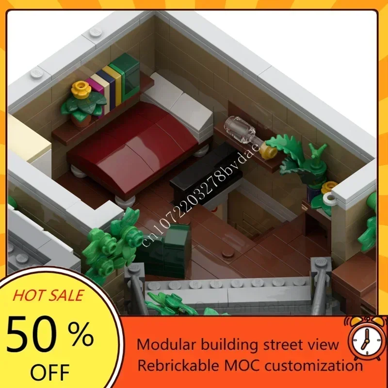 Modular MOC 3206PCS Community Courtyard Creative Street View Model Custom Architecture DIY Education Assembly Toy Gift