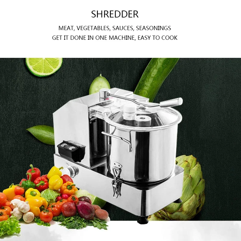 220V Electric Cutter HR-6L/9L/12L Vegetable Chopping Machine Ginger Garlic Tomato Sauce Meat Chopping Machine