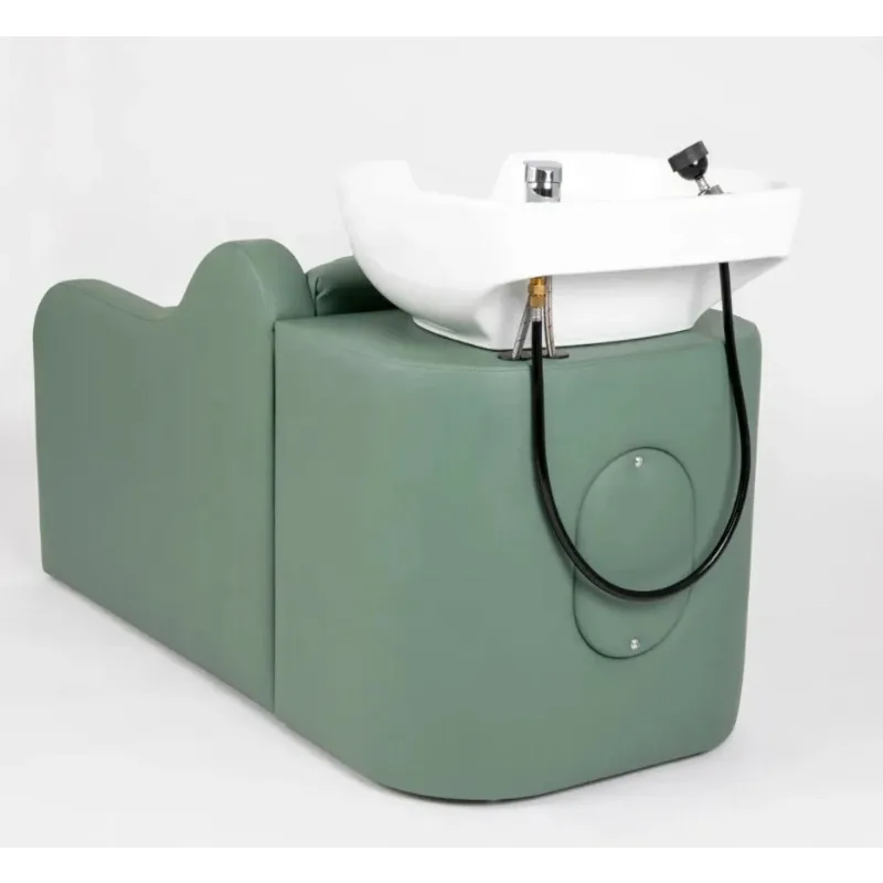 Modern Hair Salon Shampoo Bowl Massage Shampoo Chair Salon Furniture Backwash Units Hair Washing Chair with Basin Traditional