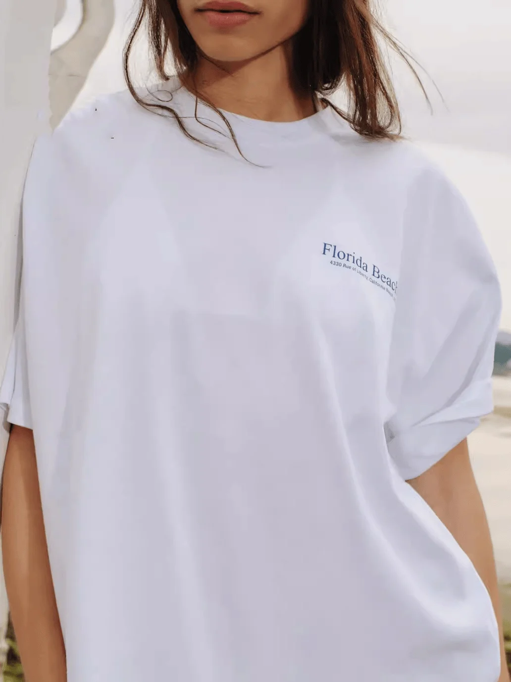تي شيرت نسائي صيفي 2025 بتصميم أمريكي جديد مطبوع عليه فلوريدا من القطن ort Sve تي شيرت نسائي فضفاض مناسب للشباب مخطط ro...