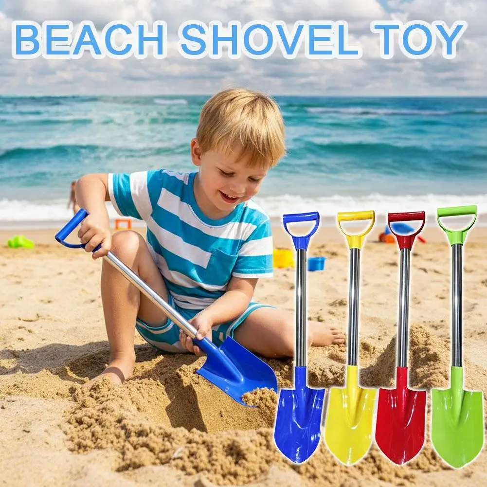 Pá de Praia de Plástico Reforçado para Crianças, Pá de Areia e Neve com Design de Desenho Animado, Ferramenta Premium para Brincar na Areia, Brinquedo para Praia
