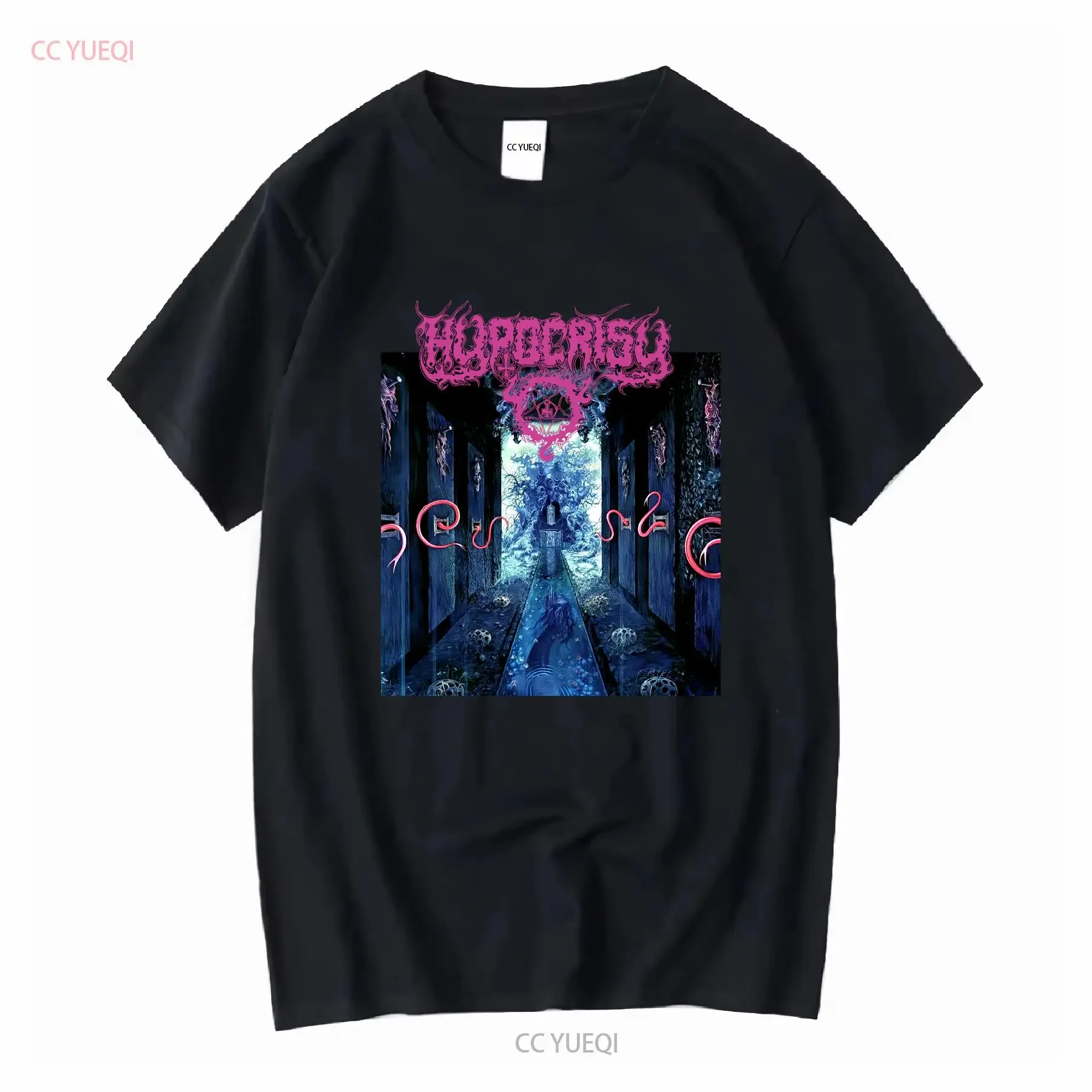 Camiseta hipocrisia penetralia death metal en las puertas septicflesh demigod manga larga o corta vintage Lavado Estirado