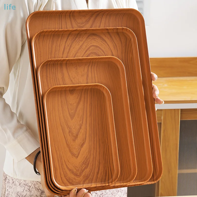 

Пластиковая посуда, бытовая тарелка для фруктов, декоративные подносы для конфет, прямоугольная десертная обеденная тарелка для товаров для дома