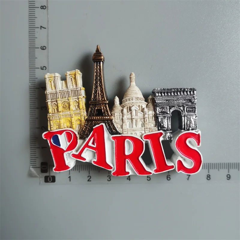 Paris Frankreich Tourist Souvenir Kühlschrankmagnete Eiffelturm Französische magnetische Aufkleber Annecy Dekoration auf dem Kühlschrank Reisegeschenke – Detail 25