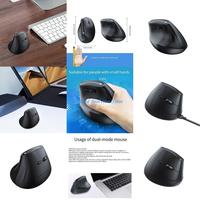 H37F Wireless Vertical Mouse Bluetooth-compatible 4800DPI Comfortable 2.4G Vertical Mouse for Laptop Computer Desktop