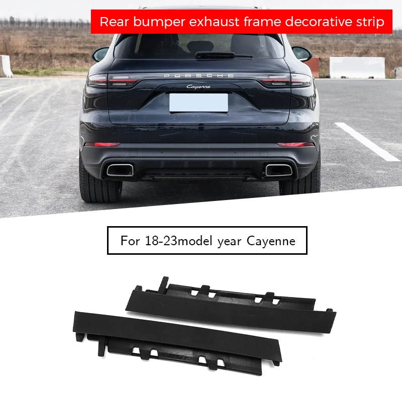 

rear bumper exhaust frame decorative strip for porsche cayenne 9Y0.1 2018-2023