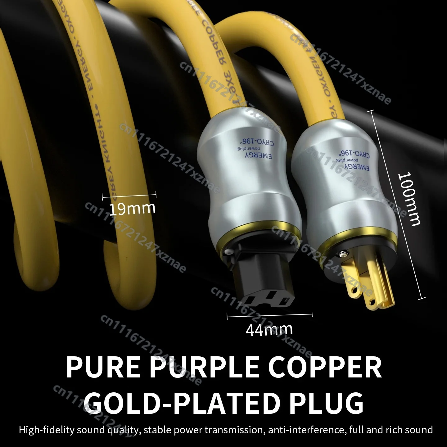 For CD Amplifier Double Shielded 30A Energy Series，3×6.15mm² OCC Single Crystal Copper HiFi Power CableAU/US/EU Audiophile Grade
