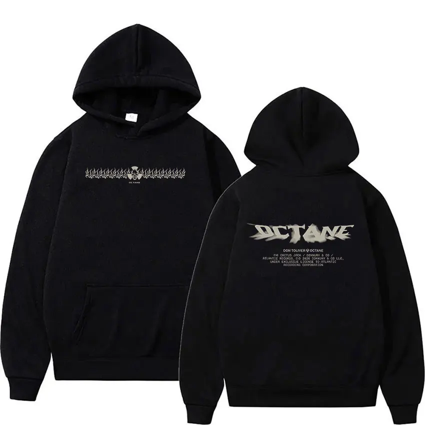 

Мужская толстовка Don Toliver Octane New Album 2026 Merch, винтажный хип-хоп пуловер, свитшот с длинными рукавами, оверсайз, с капюшоном, уличная одежда