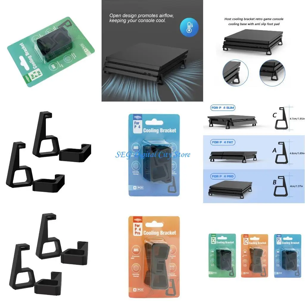 

U75B Heat Dissipation Stand For Console Aesthetic Enhances Ventilation Structure Stable Base Plastic Construction